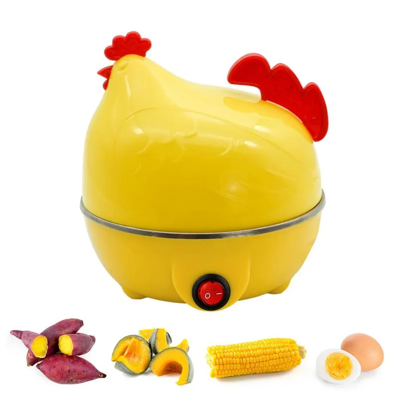 Home Chicken Shaped 7-Egg Capacity Egg Boiler Cooker Kitchen Cooking Appliance For Soft Hard Boiled Eggs
